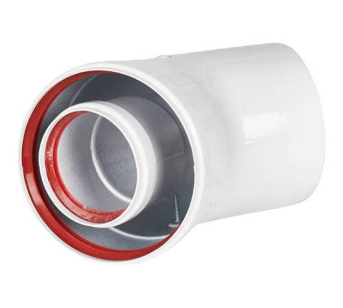 Отвод промежуточный коаксиальный ROMMER 45° 60/100 мм мама-папа RCA-6010-000045