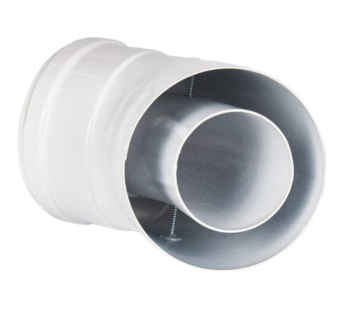 Отвод промежуточный коаксиальный ROMMER 45° 60/100 мм мама-папа RCA-6010-000045