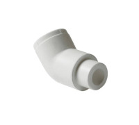 Угольник Pro Aqua 25 мм 45° PP-R Н-В белый PA13810