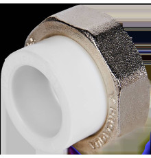 Муфта комбинированная разъемная Pro Aqua PP-R 25x1/2 ВР Белая PA20012