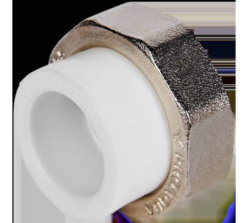Муфта комбинированная разъемная Pro Aqua PP-R 25x1/2 ВР Белая PA20012