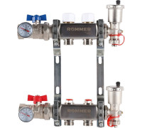Коллектор из нержавеющей стали в сборе без расходомеров ROMMER 2 выхода RMS-3210-000002