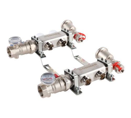 Коллектор из нержавеющей стали в сборе без расходомеров ROMMER 2 выхода RMS-3210-000002