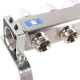 Коллекторная группа из нержавеющей стали с расходомерами ROMMER 9 выходов RMS-1200-000009