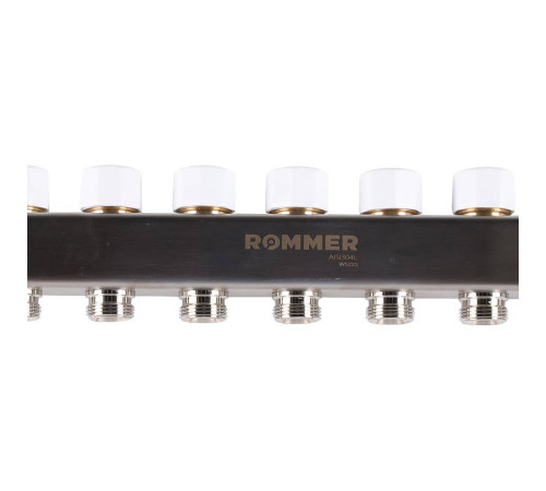 Коллекторная группа из нержавеющей стали с расходомерами ROMMER 9 выходов RMS-1200-000009
