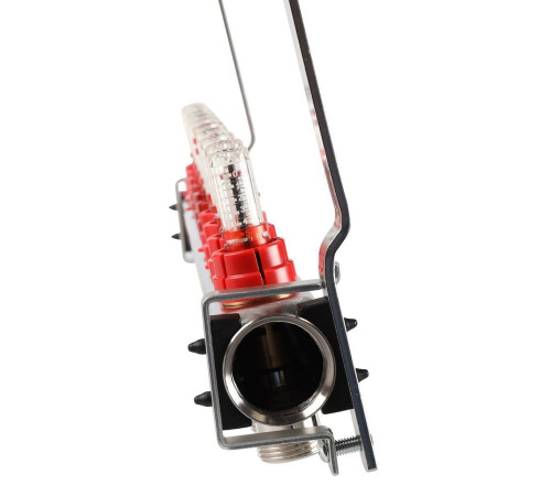 Коллекторная группа из нержавеющей стали с расходомерами ROMMER 10 выходов RMS-1200-000010