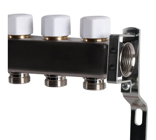 Коллекторная группа из нержавеющей стали с расходомерами ROMMER 10 выходов RMS-1200-000010