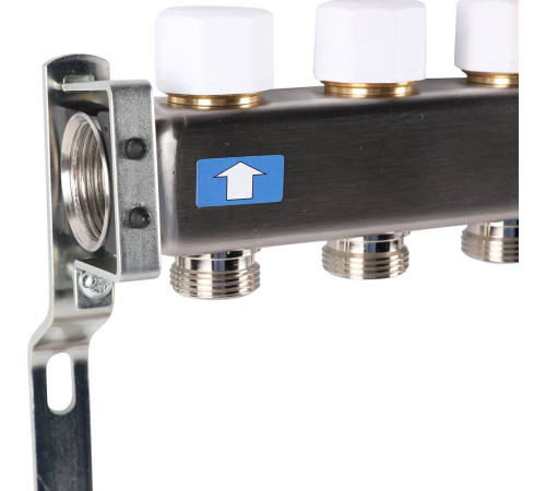 Коллекторная группа из нержавеющей стали с расходомерами ROMMER 10 выходов RMS-1200-000010