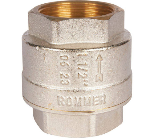 Клапан обратный пружинный муфтовый ROMMER 1 1/2 с металлическим седлом RVC-0001-000040