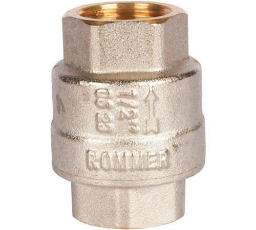 Клапан обратный пружинный муфтовый ROMMER 1/2 с пластиковым седлом RVC-0002-000015