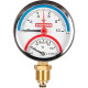 Термоманометр радиальный ROMMER 80 мм 1/2 10 бар с запорным клапаном RIM-0006-801015
