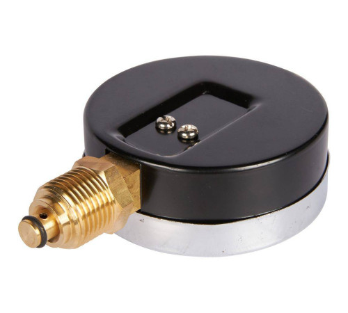 Термоманометр радиальный ROMMER 80 мм 1/2 10 бар с запорным клапаном RIM-0006-801015