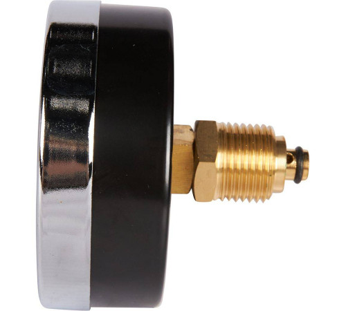 Термоманометр аксиальный ROMMER 80 мм 120 °C 4 бар с запорным клапаном 1/2 RIM-0005-800415