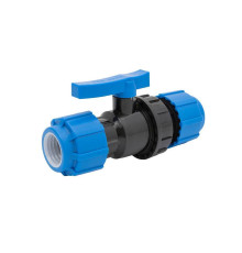 Кран шаровой компрессионный Политэк разъемный 25 мм 555220025