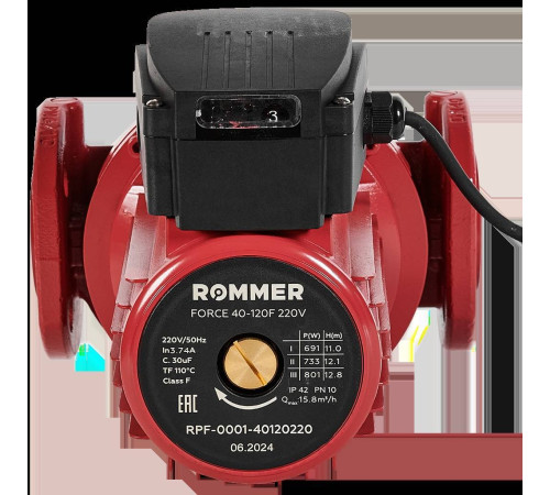 Насос циркуляционный фланцевый ROMMER FORCE 40-120F 220 В RPF-0001-40120220
