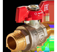 Кран шаровой ROMMER неполнопроходной НР/НР ручка бабочка 1/2 RBV-0007-2410215