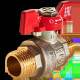 Кран шаровой ROMMER неполнопроходной НР/НР ручка бабочка 1/2 RBV-0007-2410215