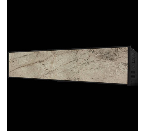Отопительная панель STOUT GREY STONE SCT 120х30 см серый гранит / черный корпус SCT-00GB-012030