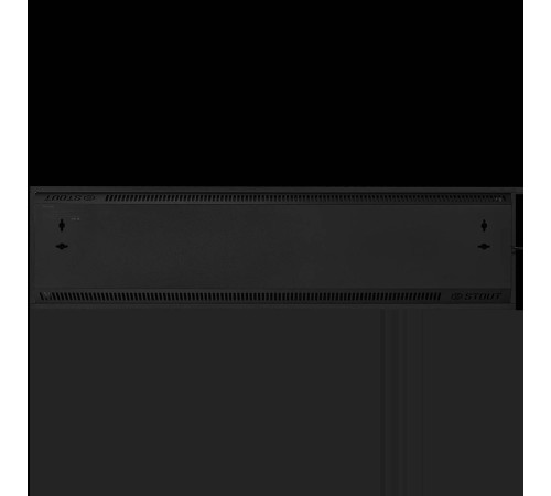 Отопительная панель STOUT GREY STONE SCT 120х30 см серый гранит / черный корпус SCT-00GB-012030