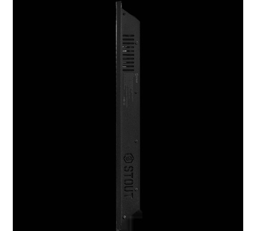 Отопительная панель STOUT GREY STONE SCT 120х60 см серый гранит / черный корпус SCT-00GB-012060