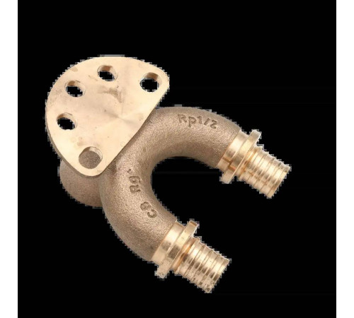 Угольник настенный проточный REHAU RAUTITAN RX+ 16/16-Rp 1/2 короткий 14564033001