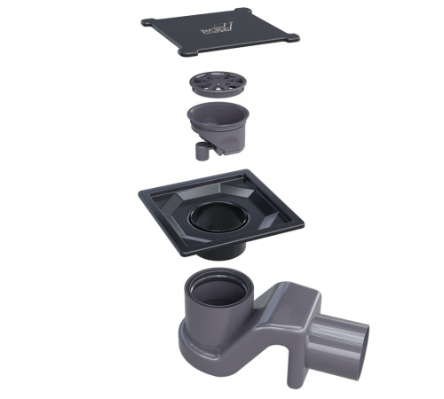 Душевой трап RGW SDR-13B угловой черный 47211311-04