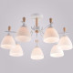 Люстра на штанге De Markt Бремен 7xE27 01622-0.3-07 WH+WOOD