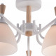Люстра на штанге De Markt Бремен 7xE27 01622-0.3-07 WH+WOOD