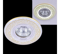 Встраиваемый светильник 09502-9.0-001MN MR16+LED3W WH/GD