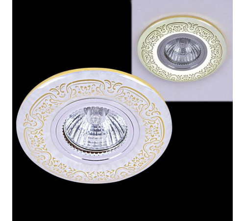 Встраиваемый светильник 09502-9.0-001MN MR16+LED3W WH/GD