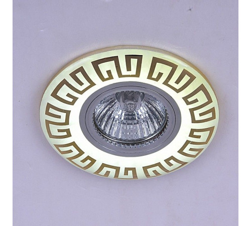 Встраиваемый светильник 09504-9.0-001MN MR16+LED3W WH/GD