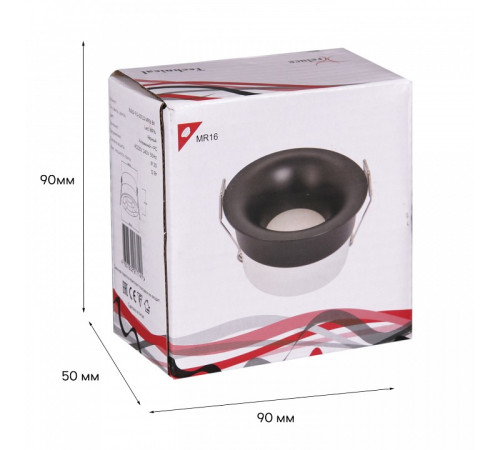 Встраиваемый светильник 16062-9.0-001LD MR16 BK