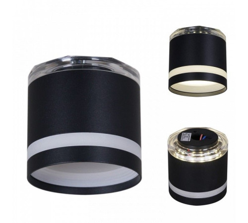 Накладной светильник 53001-9.5-001LD GX53+LED3W BK