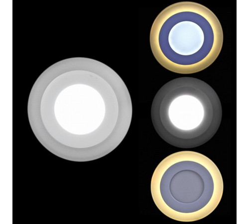 Встраиваемый светильник 70503-9.0-001TM LED3+2W WH/DL+WL (6500K+3000K)