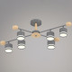 Люстра на штанге 78730-0.3-06 GX53 GREY+WOOD