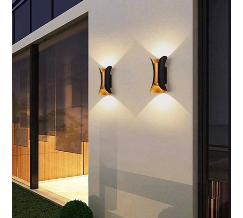 Накладной светильник 86852-9.2-002KT LED2*5W BK+GD