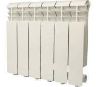 Радиатор алюминиевый Global ISEO 350 6 секций боковое подключение RAL 9010 IS035006