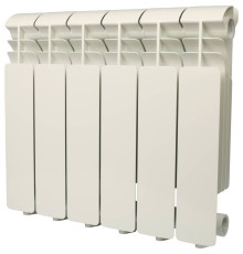 Радиатор алюминиевый Global ISEO 350 6 секций боковое подключение RAL 9010 IS035006