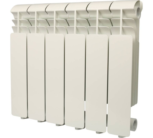 Радиатор алюминиевый Global ISEO 350 6 секций боковое подключение RAL 9010 IS035006