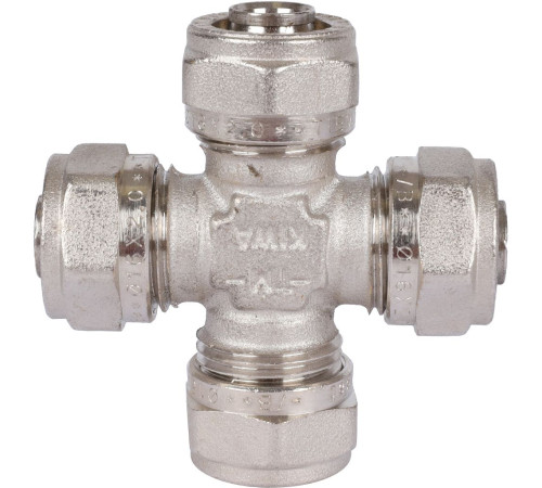 Крестовина TIEMME 16x2.0 мм для металлопластиковых труб обжимная 1600071