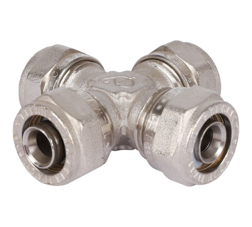 Крестовина TIEMME 16x2.0 мм для металлопластиковых труб обжимная 1600071