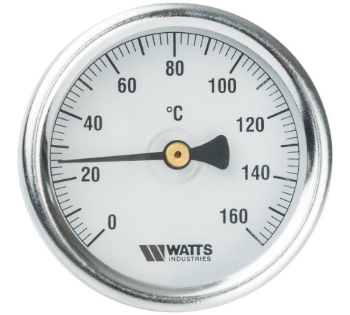 Термометр биметаллический аксиальный Watts F+R801 63/50 мм 1/2 0-160 °C 10005806
