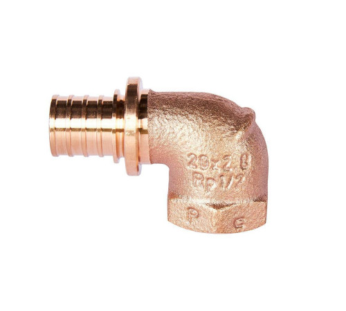 Угольник-переходник REHAU RAUTITAN RX+ 20-Rp 1/2 внутренняя резьба бронза 14563551001