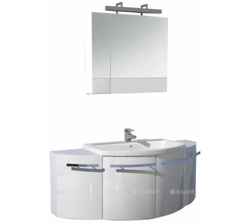 Шкаф-пенал Aquanet Римини М полукруглый левый белый 00173642