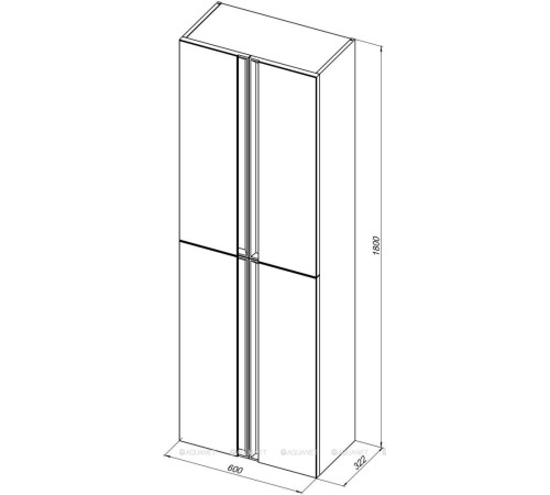 Шкаф-пенал Allen Brau ECLIPSE 60 см anthracite matt 1.E1006.AM