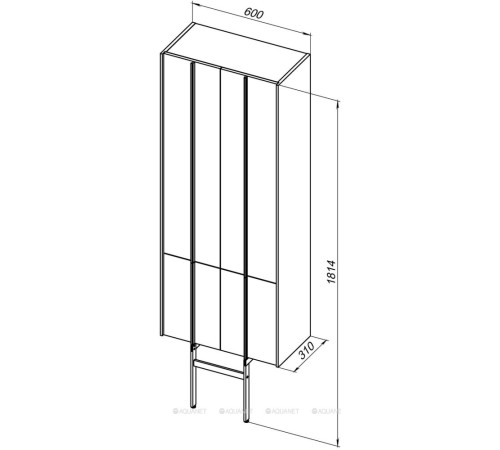 Пенал Allen Brau REALITY 60 см cement grey matt 1.32003.CGM