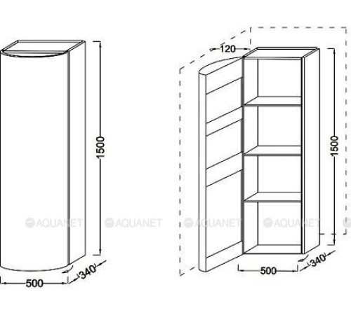 Пенал Jacob Delafon Presquile 50 см Палисандр EB1115D-V13