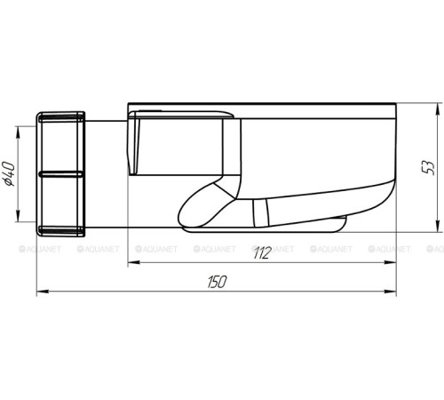 Сифон для душевого поддона АНИ Пласт SL без крышки E550BK