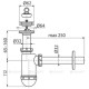Сифон для умывальника AlcaPlast A410 32 мм с решеткой 63 мм A410