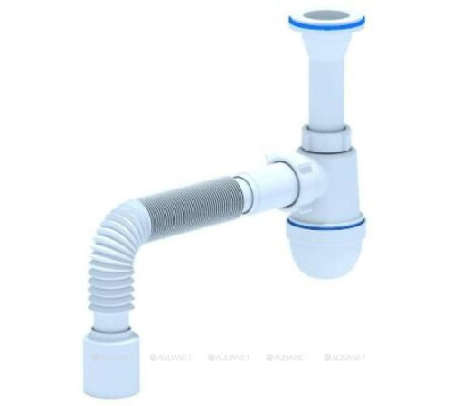 Сифон для мойки АНИ Пласт Варяг C5510 с выпуском и гибкой трубой 40x40/50 мм C5510